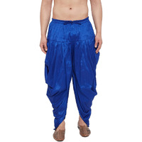 VASTRAMAY Men's Blue Cowl Dhoti (VASMCD007BU_F)