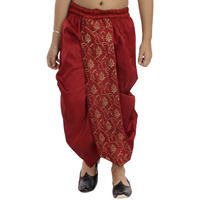 VASTRAMAY Boys' Maroon Traditional Embroidered Dhoti_VASBDT006MA_26