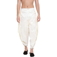 VASTRAMAY Men's Dhoti (VASMSD001CR_Free Size_Cream)
