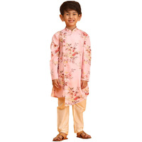 VASTRAMAY Boy's Multicolor Base Pink Kurta Pyjama Set_VASBK180PNnVPCR_20