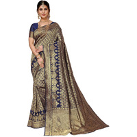 Yashika Present Banarasi Kanjivaram Silk Saree For Fashionable Women||Navyblue Coloured Silk Kanjivaram Saree||AZ-YS-P4-New MALIYA NAVYBLUE