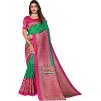 Yashika Women's Jacquard Art Silk Saree (JUGANI Green_Green16)