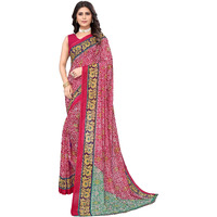 Yashika Jacquard Women's Georgette Printed Saree Without Blouse Piece (Magical Pink_Y_Pink05)
