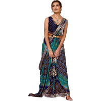 Yashika Women's Woven Latest Georgette Saree with Lace and Blouse Material (AZ-YS-P2-AACHAL-KORAM-Parent-NEW_Rama)