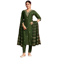 Yashika Women's Cotton Kurta Set (AZ-YS-OG-KS2106-XXL_Green