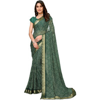 Yashika Women's Woven Latest Georgette Saree with Lace and Blouse Material (AZ-YS-P1-PADMINI-VANSHI-Parent_Green)