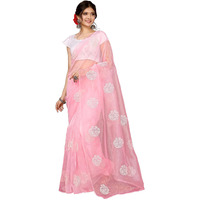 Yashika Women's Woven Printed Organza Saree with Blouse Material (AZ-YS-P1-PRMISHA-Parent_Pink)
