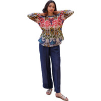 ANNI DESIGNER Women's Rayon Blend Short Length Printed Co-Ord Set (Paran Grey_M_Grey_Medium)