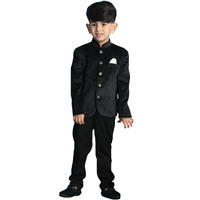 VASTRAMAY Boys' Black Polka Dot Pattern Jodhpuri_VASBJP014BL_20