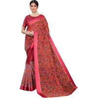 Yashika Women's Jacquard Linen Blend Standard Length (Nancy Maroon