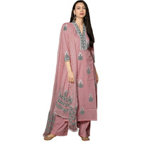 ANNI DESIGNER Women's Rayon Viscose Printed Straight Kurta with Pant & Dupatta (Belagavi Purple-VKS01_XL_Purple_X-Large)