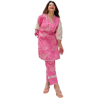Yashika Women's Regular Cotton Blend Kurta and Pant with Dupatta Suitable for Every Indian Occasion (AZ-YS-OG-KS2187-Parent_Pink