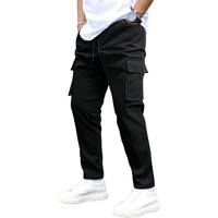 ANNI DESIGNER Men's Pure Cotton Casual Regular Fit Cargo with 4 Pockets (Kargo Black_M_Black_Medium)