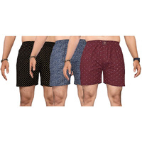 KLOSIA Men's Cotton Printed Regular Boxer Shorts