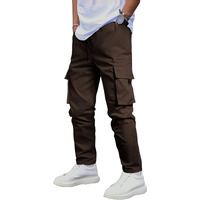 ANNI DESIGNER Men's Pure Cotton Casual Regular Fit Cargo with 4 Pockets (Kargo Brown_L_Brown_Large)