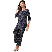 ANNI DESIGNER Women's Rayon Blend Bandhej Printed Ethnic Co-Ord Set (Nesta Blue-NL_S_Blue_Small)