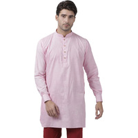 VASTRAMAY Men's Pink Cotton Kurta_VASMUK004PN_42