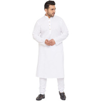 VASTRAMAY Plus Size Men's Aqua Blue Silk Blend Kurta (VPlus SizeMK001AQ_44)