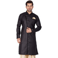 VASTRAMAY Men's Lavender Grey Cotton Silk Blend Sherwani Only Top_VASMSW120_42