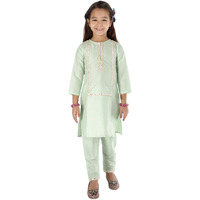 VASTRAMAY Girls' Mirror Work Viscose Kurta And Pant Set | Viscose Fabric Mirror Work Kurta And Pant Set - Traditional Design - Ideal for Weddings, Festivals, and Special Occasions