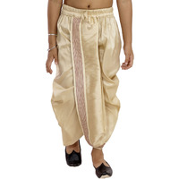 VASTRAMAY Boys' Gold Traditional Embroidered Dhoti_VASBDT007GO_20