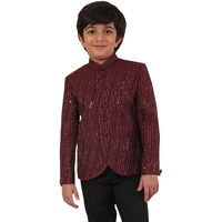 VASTRAMAY Boys' Maroon Jodhpuri_VASBJP039MA_36