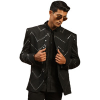 VASTRAMAY Men's Casual (VSHRMJP015BLnMSH031BL_Black