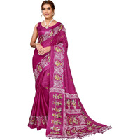 Yashika Women's Woven Latest Art Silk and Tassels Saree with Unstitched Blouse Material (AZ-YS-P1-NAFIZA-Parent-NEW_Purple)