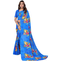Yashika Women's Jacquard Georgette Standard Length (APEXA Blue_Y