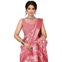 Yashika Women's Plain Digital Print Cotton Silk Blend Saree with Silver Weaving Border Tassels-Elegant Ethnic Wear for Festive and Casual Occasions (AZ-YS-P3-TIGER 01 to 06-Parent_Tiger Peach)