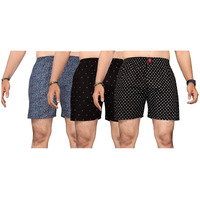 KLOSIA Men's Cotton Printed Regular Boxer Shorts