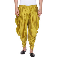 VASTRAMAY Men Cotton Cowl Design Patiala Style Dhoti Pant Pants (VASMCDCY_42 Colour: Green Size: 42)