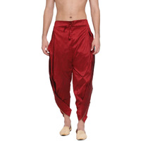 VASTRAMAY Men's Dhoti (VASMSD001MA_Free Size_Maroon)