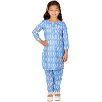 VASTRAMAY Girls' Aqua Blue Kurta And Pant Set_VASGK068AQnP_32