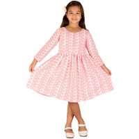 VASTRAMAY Girls' Pure Cotton Chikankari Anarkali Dress  Ethnic Wear with Embroidery  Perfect for Holi & Eid