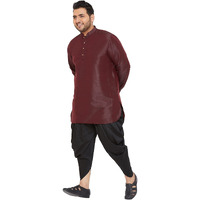 VASTRAMAY Plus Men's Aqua Blue Silk Blend Kurta (VPLUSMK001AQ_44)
