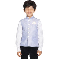 VASTRAMAY Boys' Light Blue Nehru Jacket_VASBJ105HW_28