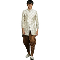 VASTRAMAY YUVA Boys' Beige And Gold Sherwani Set_VYUVBSW027nCDCO_36M