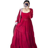 Wedani Georgette Embroidedred Anarkali Dress for Women