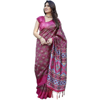 Yashika Women's Printed Art Silk Women Saree Kanjivaram Saree with Blouse Material |saree for Women | Saree | New Sari | Latest Saree (AZ-YS-P1-KAPALI PINK JHALAR)