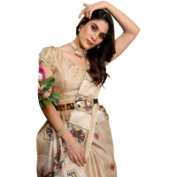 Yashika Women's Woven Latest Art Silk and Tassels Saree with Unstitched Blouse Material (AZ-YS-P3-NAFIZA-Parent_Chiku)