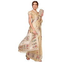 Yashika Women's Woven Latest Art Silk and Tassels Saree with Unstitched Blouse Material (AZ-YS-P2-NAFIZA-Parent-NEW_Chiku)