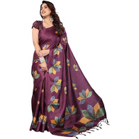 Yashika Women's Printed Art Silk Women Saree Kanjivaram Saree with Blouse Material |saree for Women | Saree | New Sari | Latest Saree (AZ-YS-P1-DENISHA PURPLE JHALAR)