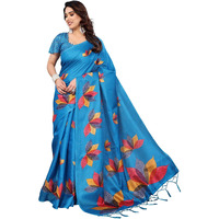 Yashika Women's Printed Art Silk Women Saree Kanjivaram Saree with Blouse Material |saree for Women | Saree | New Sari | Latest Saree (AZ-YS-P1-DENISHA BLUE JHALAR)