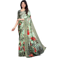 Yashika Women's Tussar Silk Printed Saree With Blouse Material |saree for Women | saree collection 2025 | New Sari | Latest Saree (AZ-YS-P1-ASHIKA PISTA)