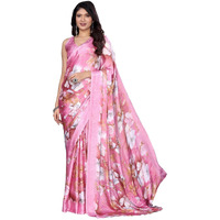 Yashika Women's Tussar Silk Printed Saree With Blouse Material |saree for Women | saree collection 2025 | New Sari | Latest Saree (AZ-YS-P1-SHAHINA PINK)