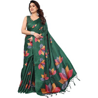 Yashika Women's Printed Art Silk Women Saree Kanjivaram Saree with Blouse Material |saree for Women | Saree | New Sari | Latest Saree (AZ-YS-P1-DENISHA GREEN JHALAR)