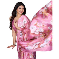 Yashika Women's Tussar Silk Printed Saree With Blouse Material |saree for Women | saree collection 2025 | New Sari | Latest Saree (AZ-YS-P3-SHAHINA PINK)
