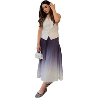 ANNI DESIGNER Women's Rayon Viscose Printed Maxi Dress Set (SARWALA White_L_White_Large)