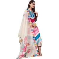 ANNI DESIGNER Women's Cotton Blend Straight Printed Kurta with Pant & Dupatta (Dhimi Pink-NRE_L_Pink_Large)